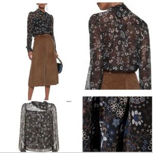 See by Chloé - Luxurious Tropical Floral Paisley Sheer Women's Longue SleeveTop